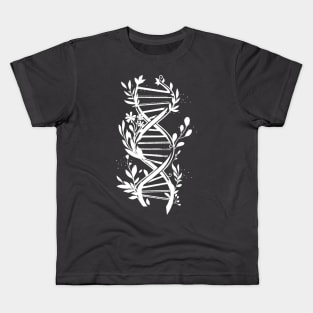 Floral Watercolor DNA flowers trees dna Kids T-Shirt